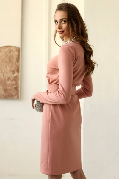 Платье F de F 5083 бежевый,розовый - фото 7