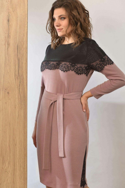 Платье Mislana 500 бежево-розовый - фото 6