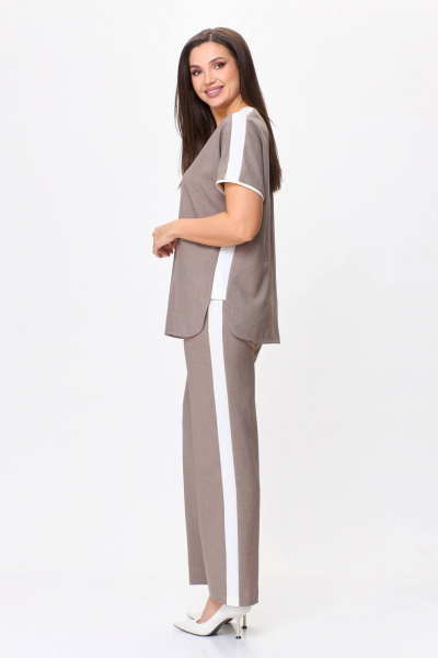 Блуза, брюки Karina deLux M-1207/1 бежевый,молочный - фото 8