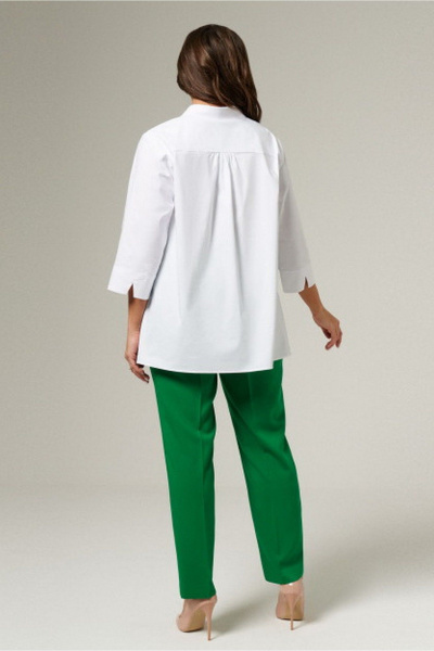 Блуза, брюки PND 01420P бело-зеленый - фото 6