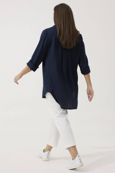 Блуза, брюки Ma Сherie 3054 темно-синий
+белый - фото 5