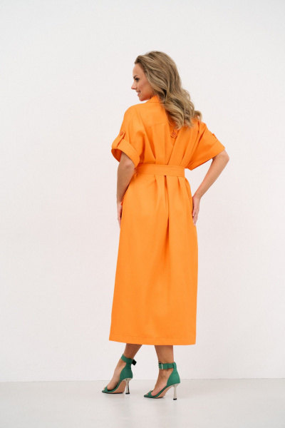 Платье Avord V3688 оранжевый - фото 7