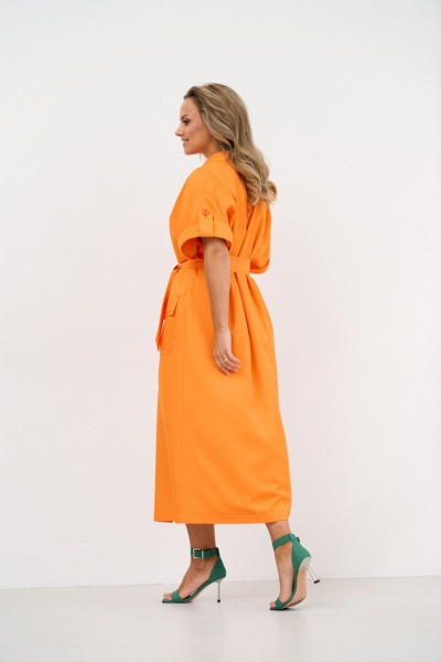 Платье Avord V3688 оранжевый - фото 6