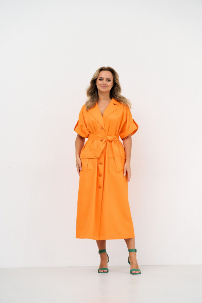 Платье Avord V3688 оранжевый - фото 1