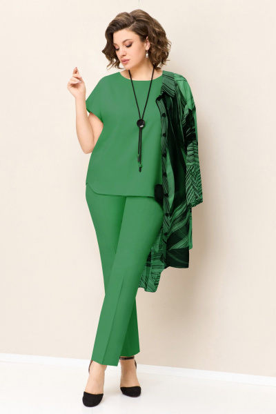 Блуза, брюки, топ VOLNA 1327 ярко-зеленый - фото 4