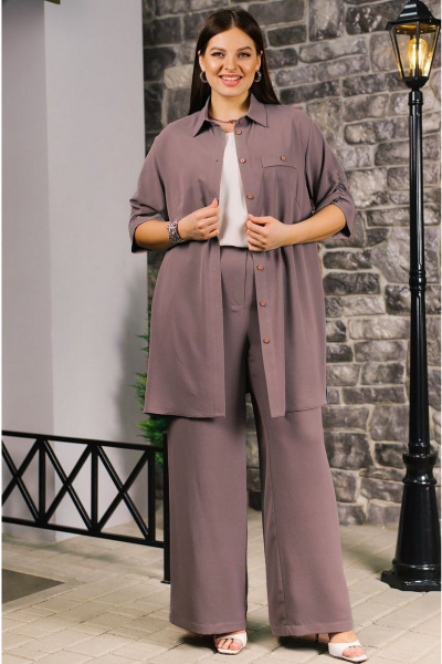 Блуза, брюки, рубашка TAEMNA 24006 капучино - фото 2