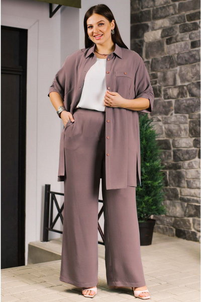 Блуза, брюки, рубашка TAEMNA 24006 капучино - фото 1