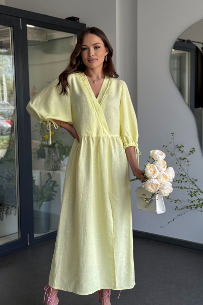 Платье Dilana VIP 2028 желтый - фото 16