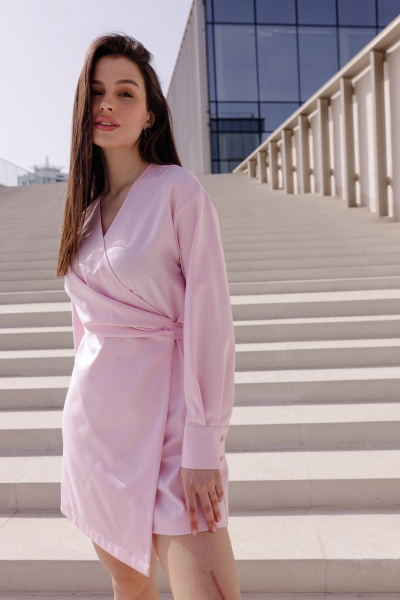 Платье Krasa М298-24 розовый - фото 2