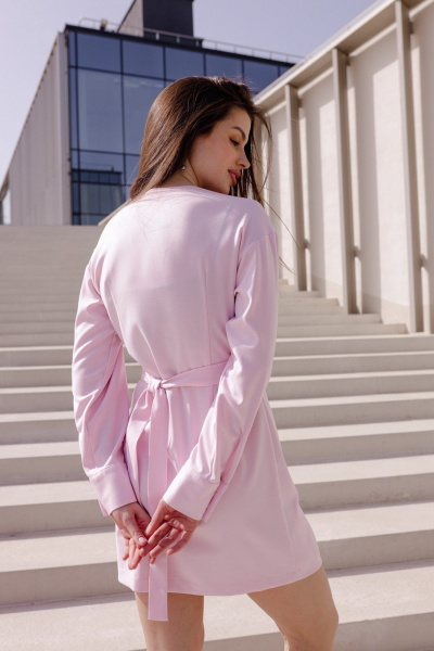 Платье Krasa М298-24 розовый - фото 6