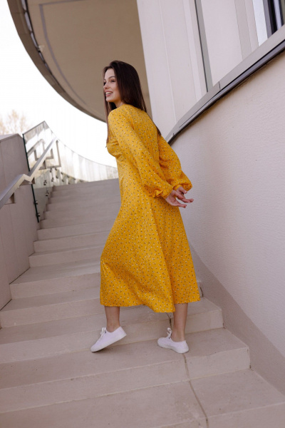 Платье Krasa М299-24 желтый_в_цветы - фото 10