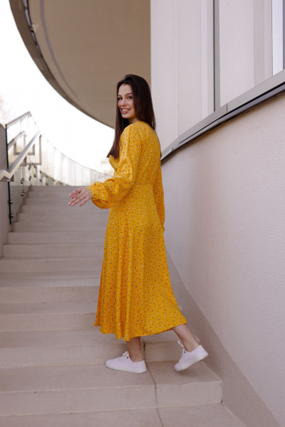 Платье Krasa М299-24 желтый_в_цветы - фото 9