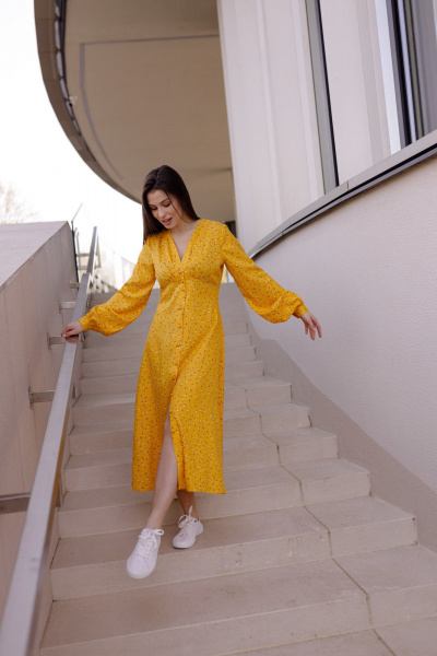 Платье Krasa М299-24 желтый_в_цветы - фото 8