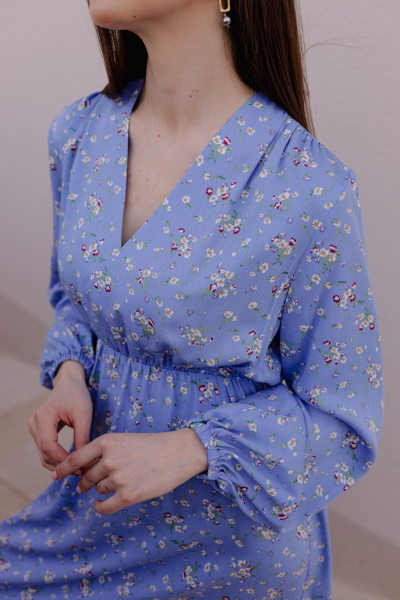 Платье Krasa М338-24 голубой_в_цветы - фото 5