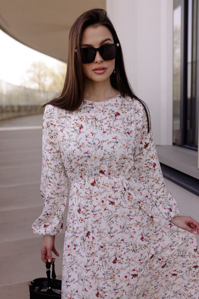 Платье Krasa М353-24 белый_в_цветы - фото 6