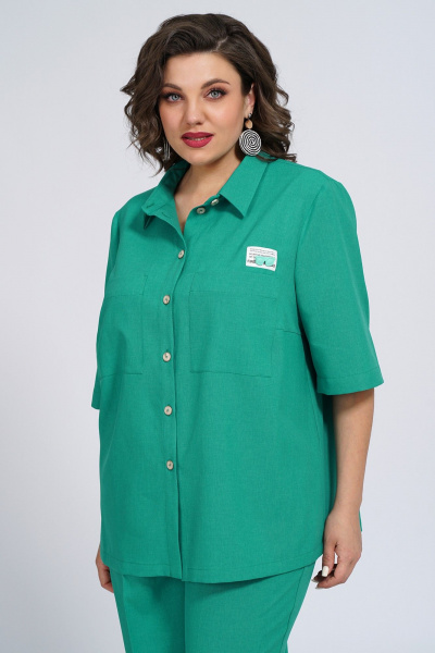 Блуза, брюки Alani Collection 2118 зеленый - фото 4