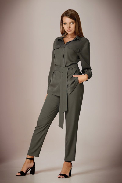 Блуза, брюки Andrea Fashion AF-36 хаки - фото 4