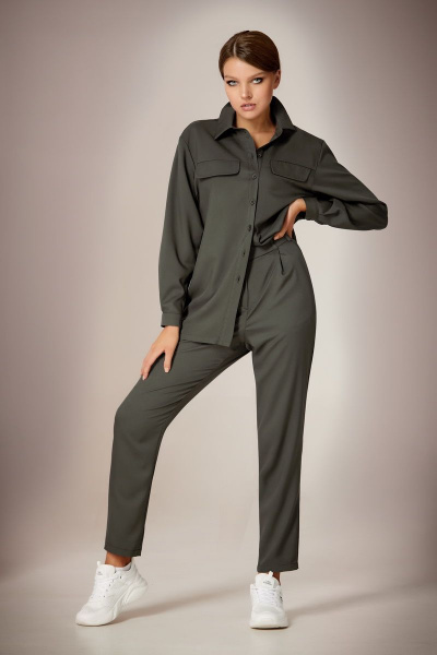 Блуза, брюки Andrea Fashion AF-36 хаки - фото 2