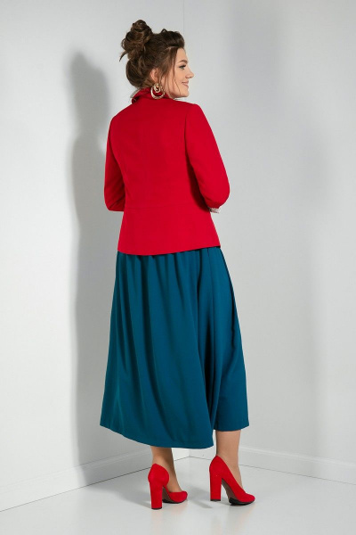 Жакет, платье JeRusi 2091 красный-синий - фото 3