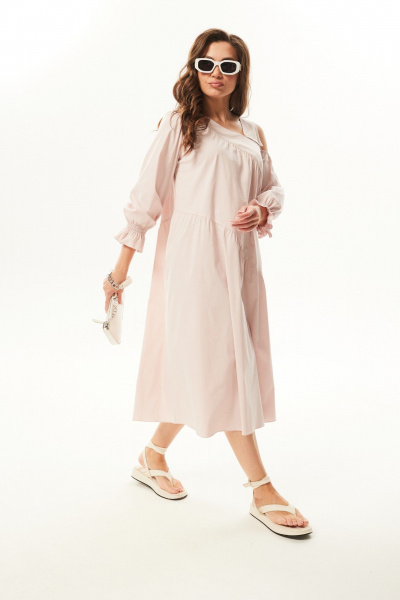 Платье Mislana С937 розовый - фото 2
