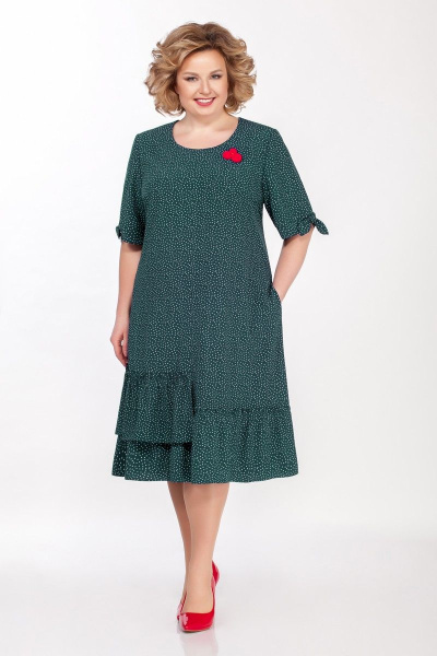 Платье Элль-стиль А-546 зеленый - фото 1