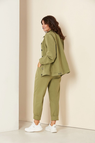 Блуза, брюки, куртка Andrea Style 00296 олива - фото 2