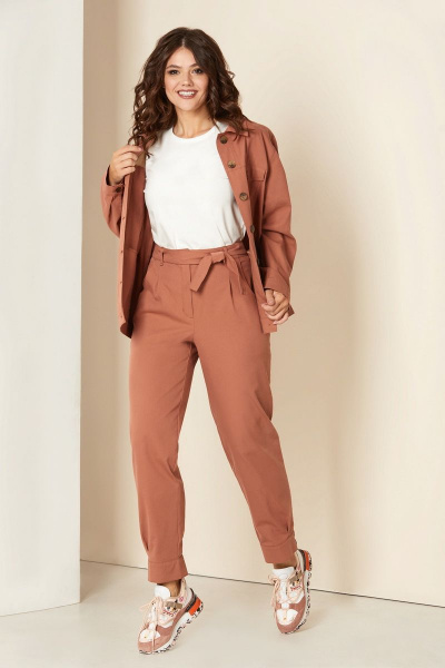 Блуза, брюки, куртка Andrea Style 00296 карамель - фото 1