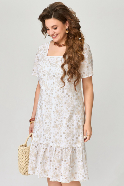 Платье Fita 1642 белый - фото 4