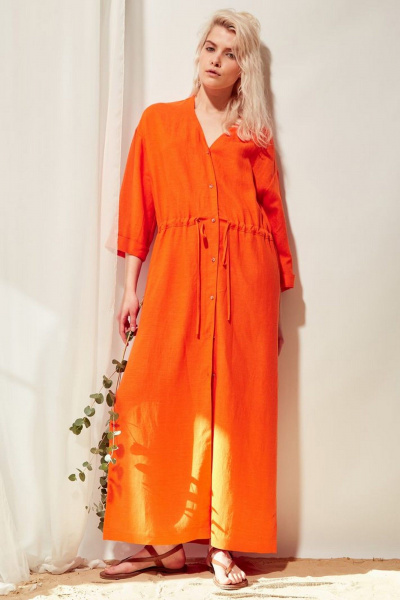 Платье PINA 50405 оранжевый - фото 6