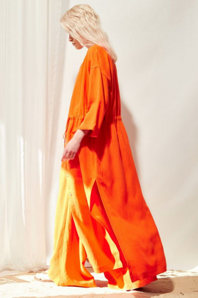 Платье PINA 50405 оранжевый - фото 3