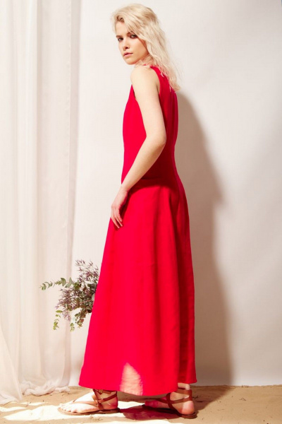 Платье PINA 50391 красный - фото 3