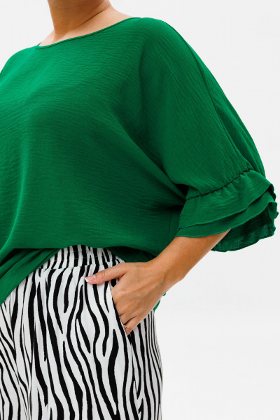 Блуза, брюки Mubliz 180 зеленый_зебра - фото 16