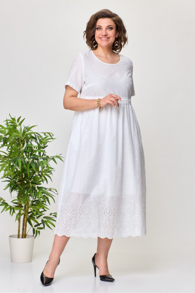 Платье Pocherk 1-045 белый - фото 2