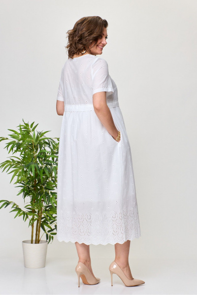 Платье Pocherk 1-045 белый - фото 8