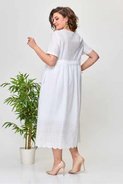 Платье Pocherk 1-045 белый - фото 4