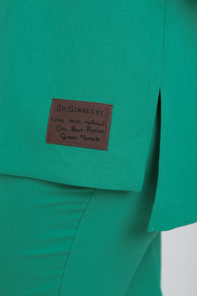 Блуза, брюки Pocherk 1821 зелень - фото 5