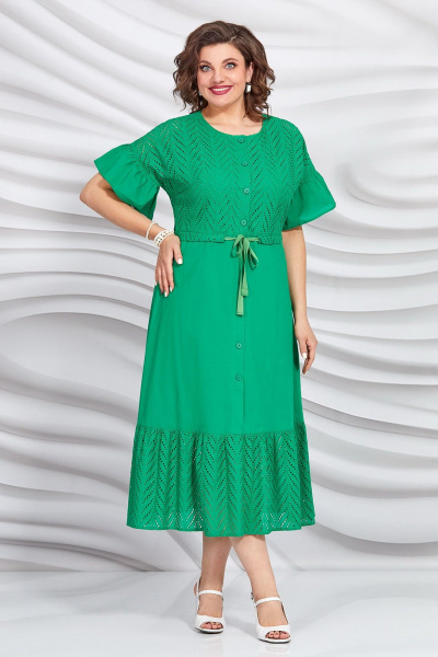 Платье Mira Fashion 5421-2 зеленый - фото 1
