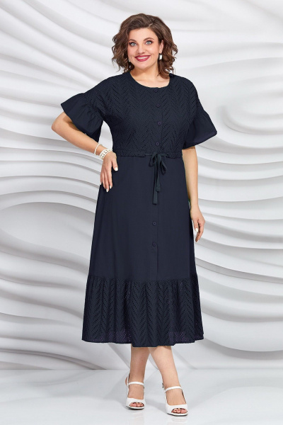 Платье Mira Fashion 5421-3 темно-синий - фото 1