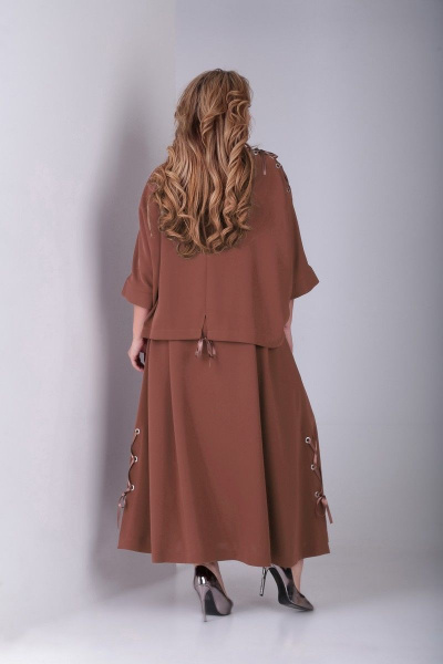 Блуза, юбка Angelina & Сompany 332/3 терракот - фото 2