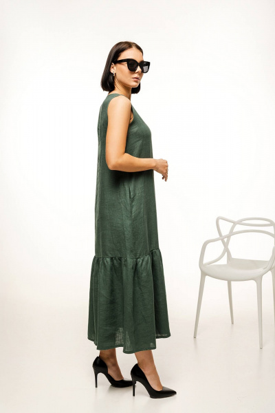 Платье Romgil 122ЛЛТК темно-зеленый - фото 2