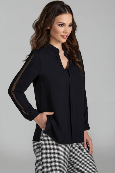 Блуза Teffi Style L-1508 черный - фото 1