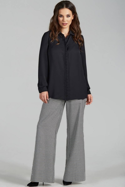 Блуза Teffi Style L-1479 черный - фото 3