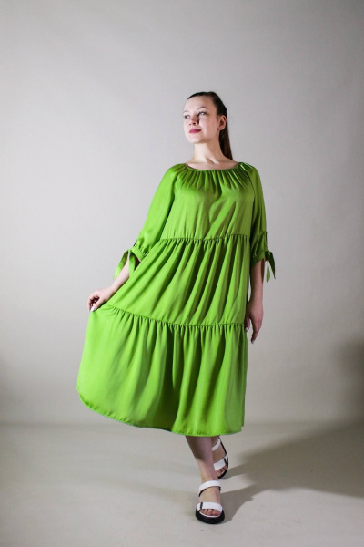 Платье Arisha 1297 оливковый - фото 6