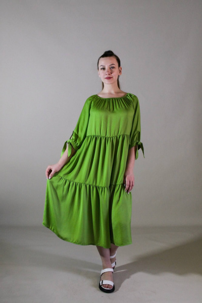 Платье Arisha 1297 оливковый - фото 4