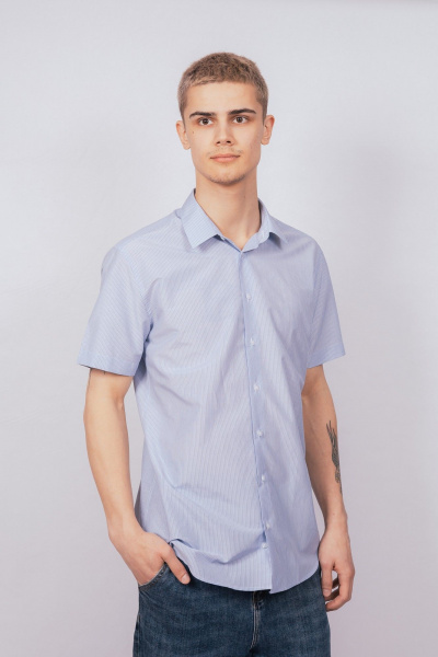 Рубашка Nadex 01-047521/304-24 сине-белый - фото 3