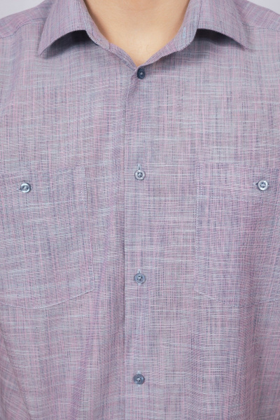 Рубашка Nadex 01-073323/201-24 бирюзово-джинсовый меланж - фото 4
