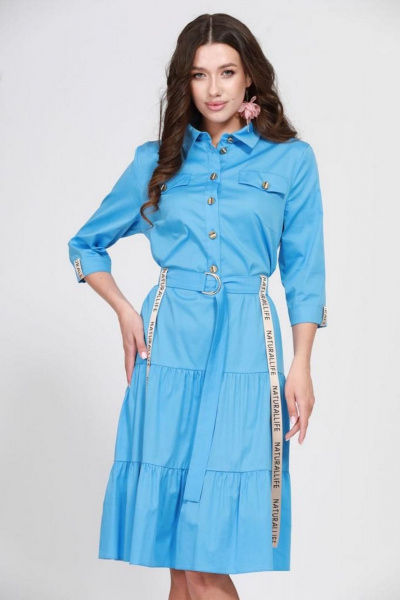 Платье Твой имидж 1562 голубой - фото 3