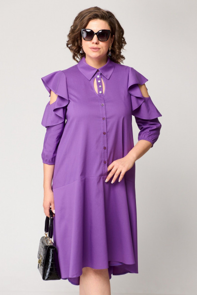 Платье EVA GRANT 7299 фиолетовый - фото 5