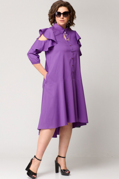Платье EVA GRANT 7299 фиолетовый - фото 2