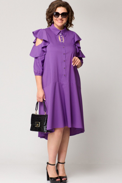 Платье EVA GRANT 7299 фиолетовый - фото 1